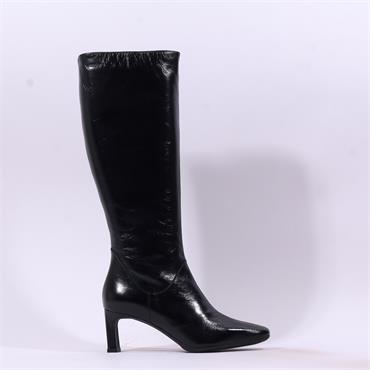 Wonders Vita High Heel Knee High Boot - Black Leather